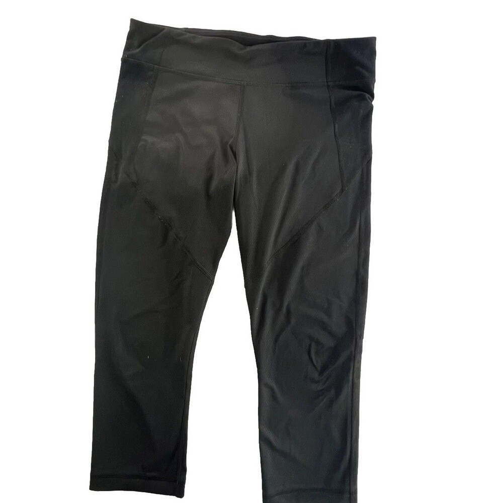 Under Armour Womens Size Large Black HeatGear Fitted Activewear Pull-On Capris